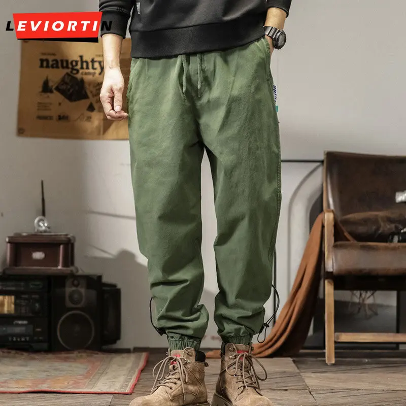 

Men's Spring /Autumn New Fashionable Simple Foot binding Trendy Small Fresh Casual Pants Korean Edition Loose Sports Work Pants