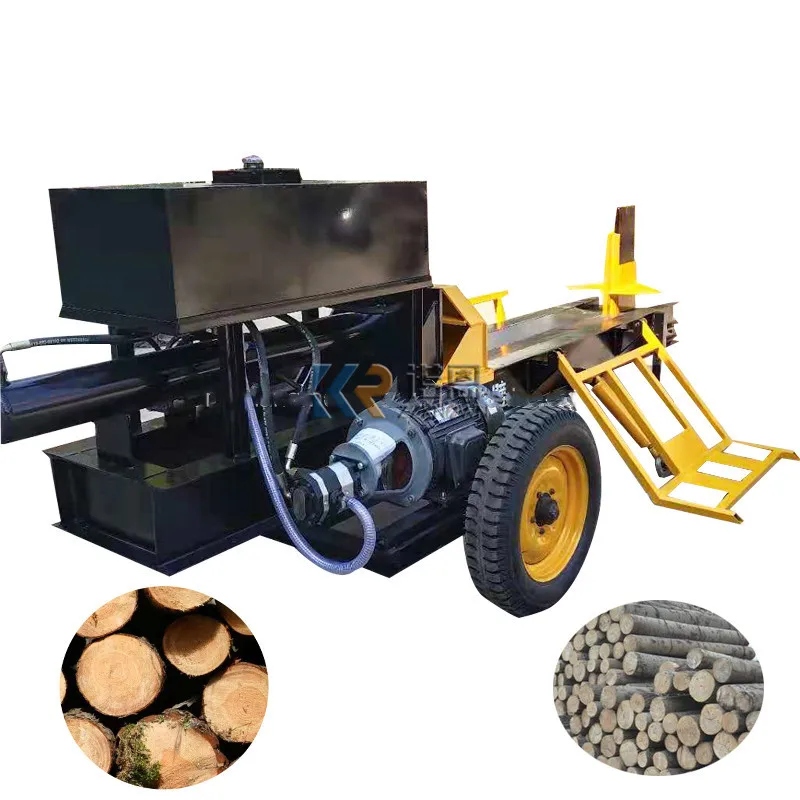 Diesel Powered Hydraulic Wood Splitting Machine Larger Wooden Cutting Broken Machines with Lift Knife