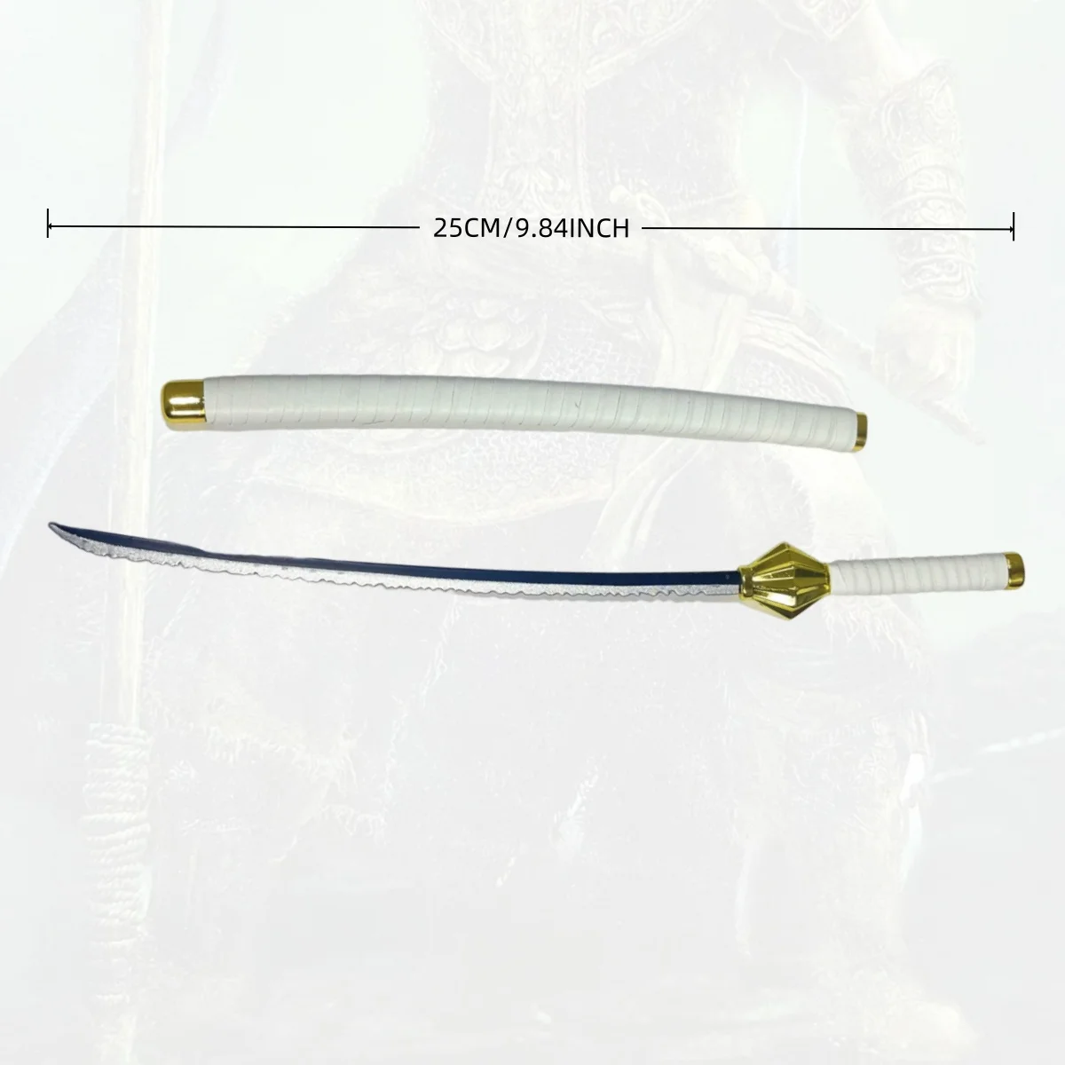 9.8inch Bleach Kenpachi Zaraki Metal Katana Sword Original Samurai Sabre Katana Sabre Ninja Knife Cosplay Accessories Prop Toy