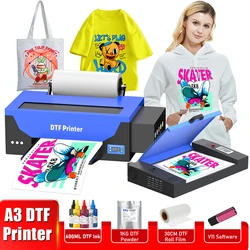 A3 dtf printing machine For Epson R1390 DTF Printer With DTF Curing Oven Directly To Film Transfer T shirt printing Machine A3