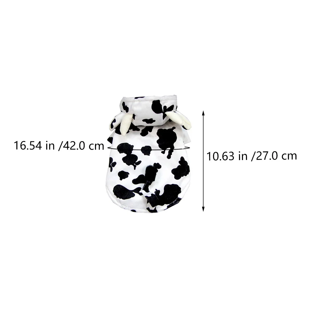

Costume Cow Modeling Outfit Decorative Costume For Dog Cosplay Clothes Soft Lightweight Fashionable Party Apparel Adorable Pet