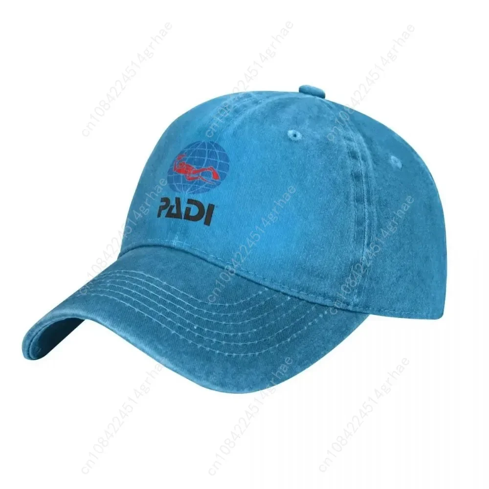 Scuba Driver Padi Washed Baseball Cap Popular Logo Vintage Trucker Hat Summer Unisex-Teens Kpop Design Snapback Cap