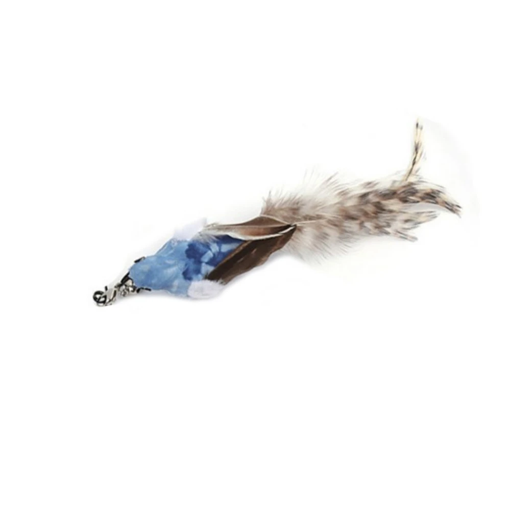 Cat Steel Wire Feather Drop Glue Suction Cup Long Rod Cat-Teasing Stick Variety Simulated Bird Sound Plush Pet Interactive Toys