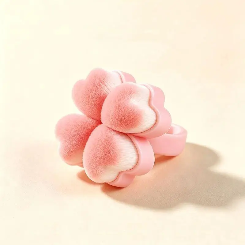 New Manicure Dust Clean Brush Finger Ring Duster Soft Hair Nail Polishing Powder Dusting Tools Nail Art Dense Bristles Brush