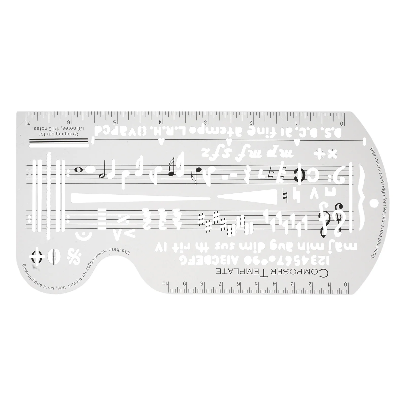 

Music Staff Drawing Ruler Professional Plastic Stencil for Songwriting Manuscript Composition Accessories Music Symbol Template