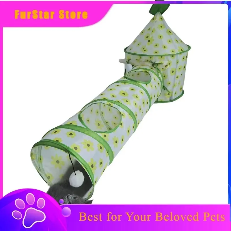 FurStarCustom Factory OEM Folding Cat Tunnel Light Weight Pet Play Tube For Pet Playhouse Indoor And Outdoor