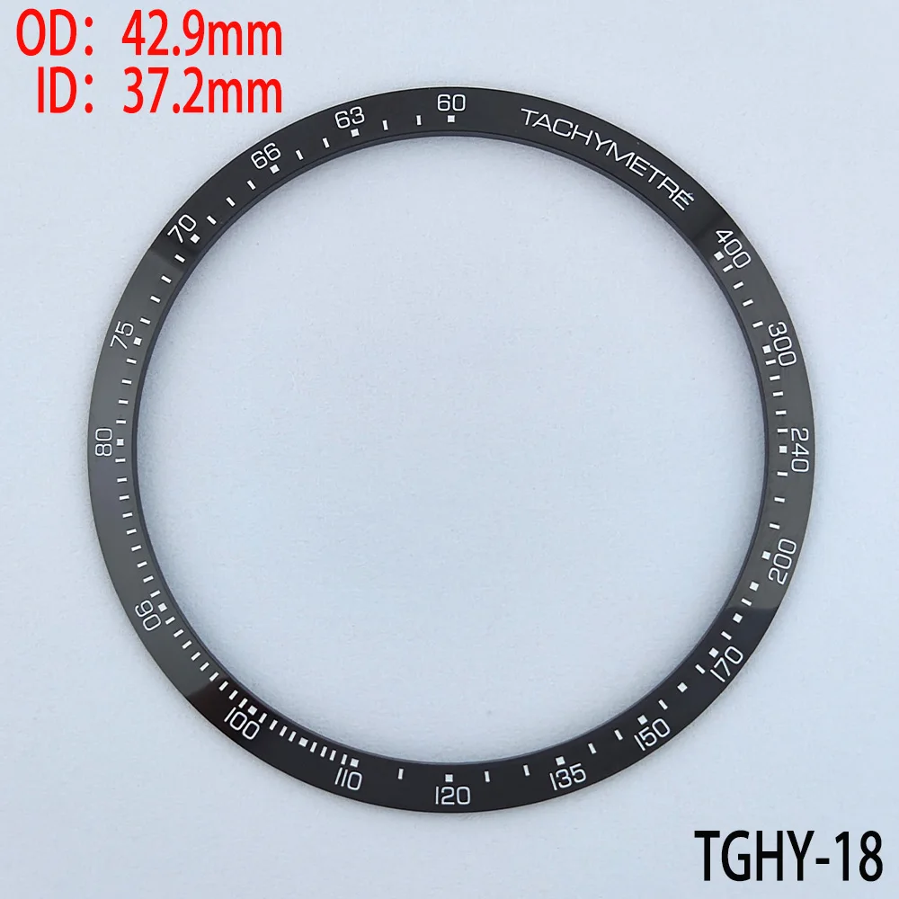 OD:39mm 40.7mm 41.5mm 42.9mm TGHY7-18 Watch Bezel TAG Sloping Luminousand non lumi Watch Ring Ceramic Bezel Insert Replacement