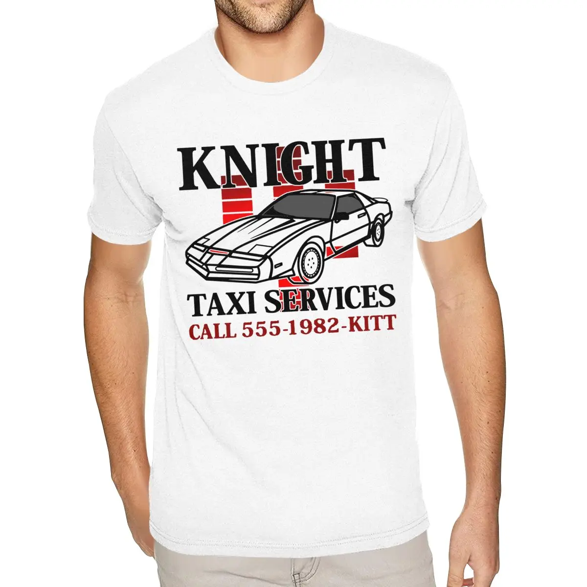 

Футболки Knight Taxi Services Call 555 1982, мужские тонкие футболки 4XL