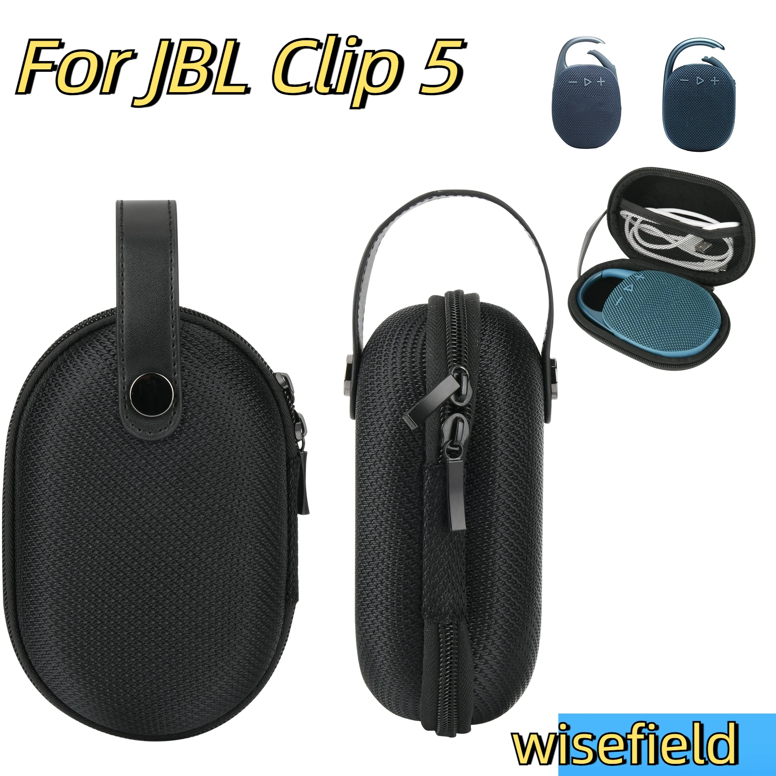 

for JBL Clip 5 Speaker Oxford Storage Bag Dustproof and Dropproof Carry Case for Clip 4 Organizer