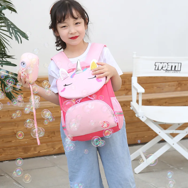 Kindergarten Children's School Bag Cartoon Dinosaur Unicorn Style Backpack School Daily Use Schoolbag