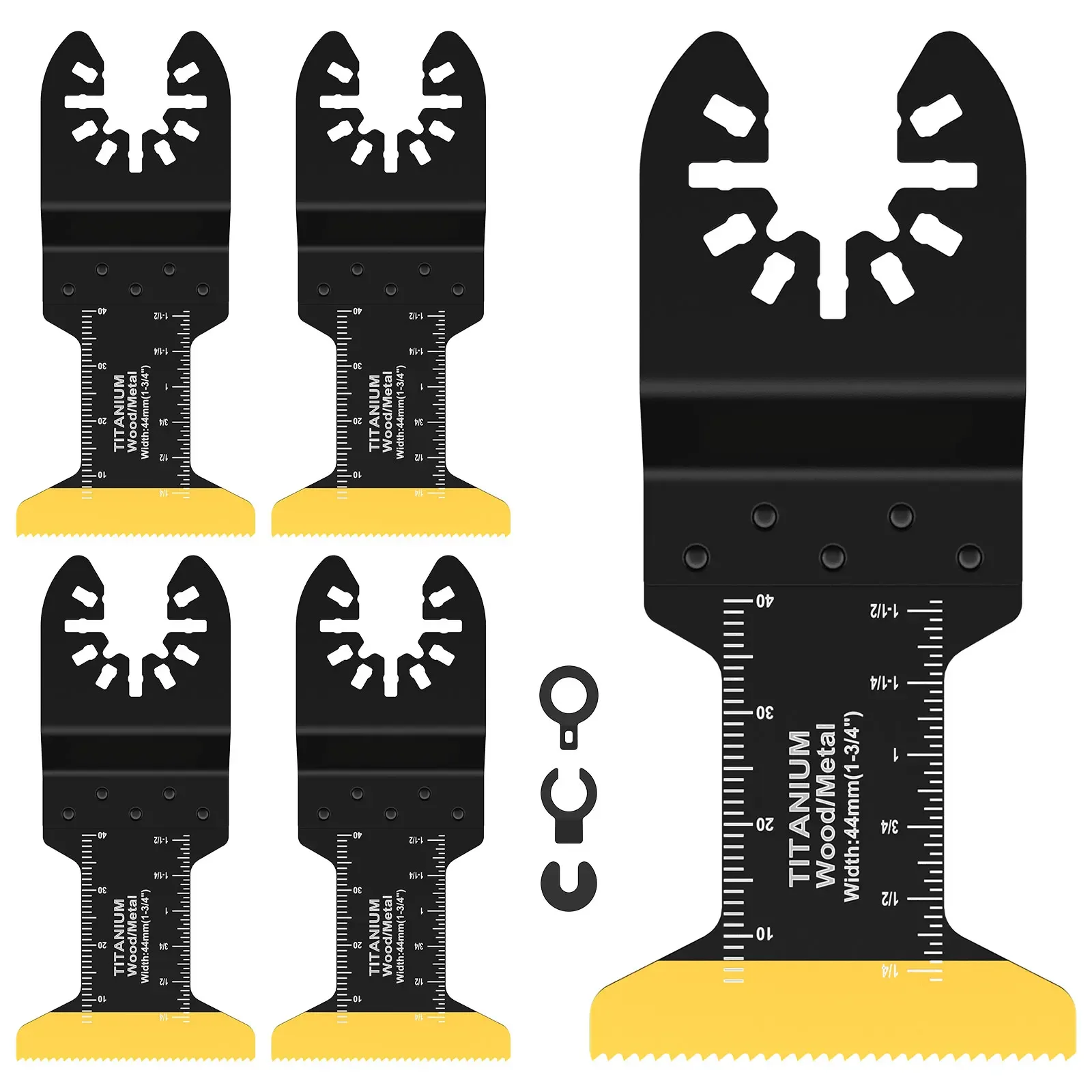 

5Pcs Oscillating Saw Blade Titanium Bimetal Oscillating Multitool Blade Universal Wood and Metal Cutting Oscillating Tool Blade
