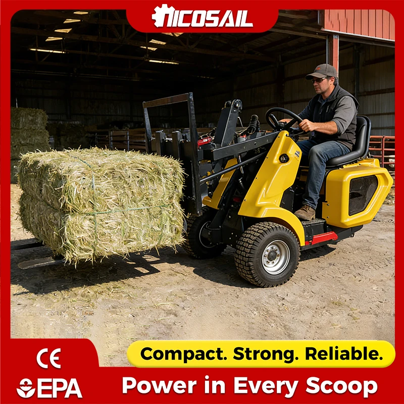 

Three-Wheeled Skid Steer Loader 3-Wheel Loader EPA EU 5 Quick Attach Dual Cylinder For Middle East Municipal Work