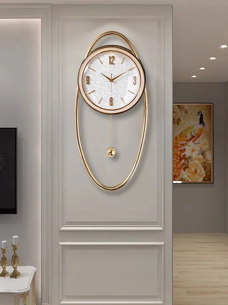 Luxury  Digital Pared Wall Decoration Nordic Design Wall Clock Modern Living Room Movement Mechanism Wall Clock Pendulum