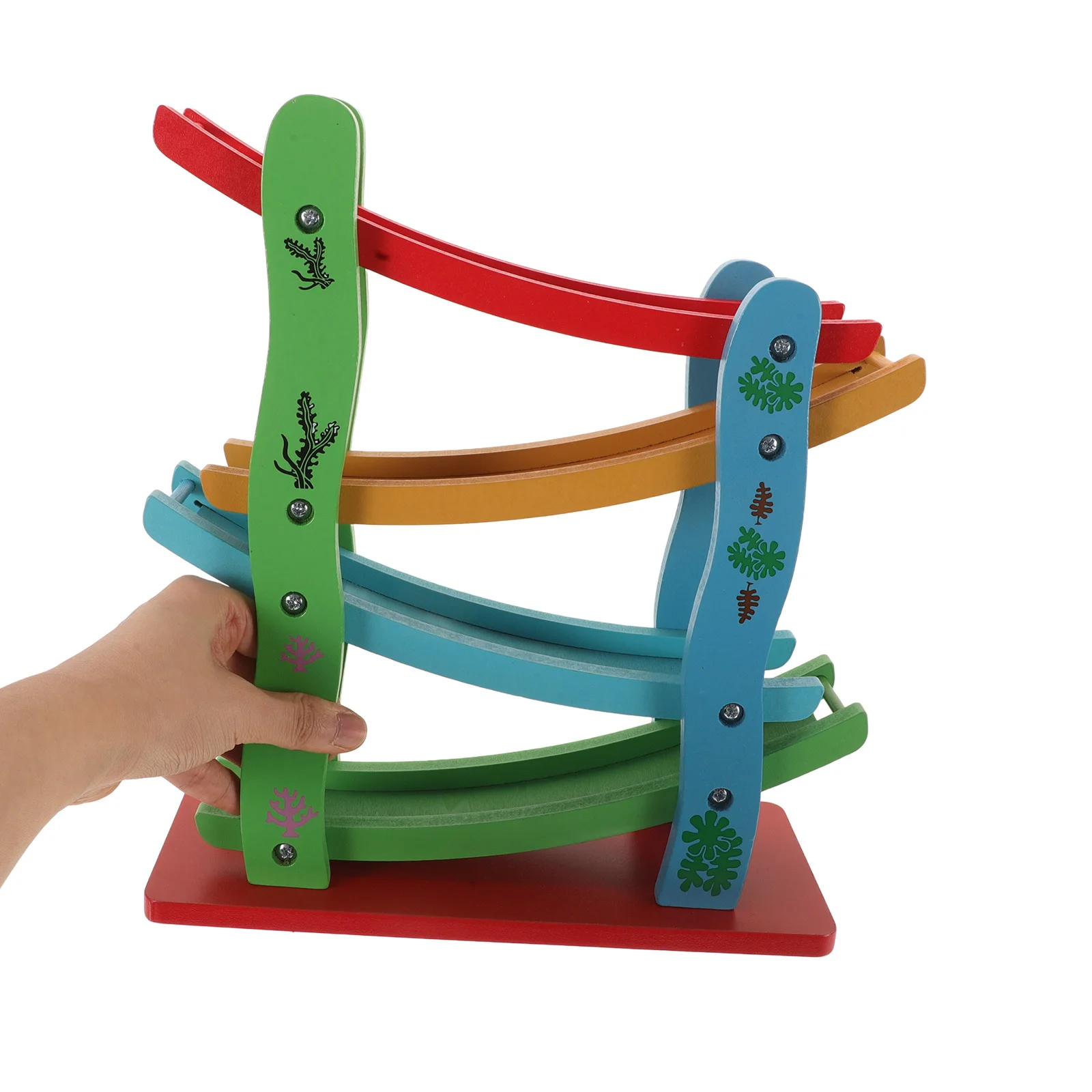 1 stuks vierlaags glijdende auto creatief houten racezweefvliegtuig speelgoed voor kinderen thuis educatief hand-oogcoördinatie