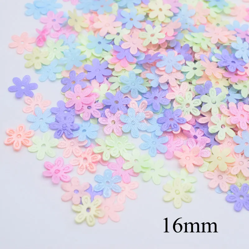 400Pcs 1.6CM Spring Flower Patches Crafts Scrapbooking Decor Embellishment Wedding Appliques Accessories