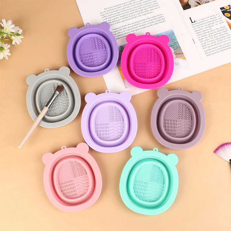 Cuencos de silicona para lavar, almohadillas de limpieza, cepillos de maquillaje, herramientas de belleza, tablero de fregado, herramientas de maquillaje