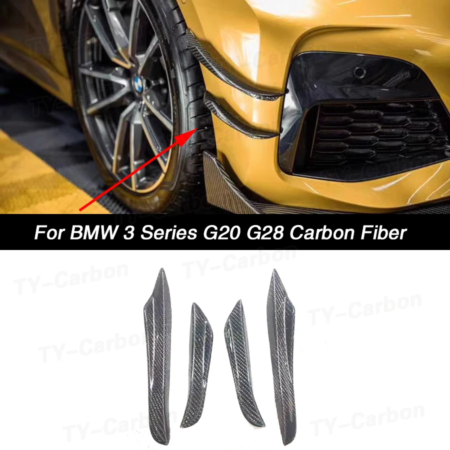 Carbon Fiber Front Splitter For BMW G20 G28 Series 320i 320d 330i 330d 340i 2019-2022 Front Bumper Airvent Blade Trim Tuning