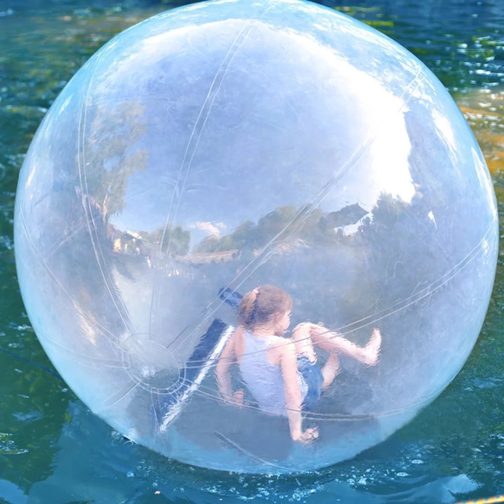 Inflatable Leg Water Walking Ball Transparent with Zipper for Water Playground Swimming Pool Rivers Ponds 1.3-2.5m Diameter