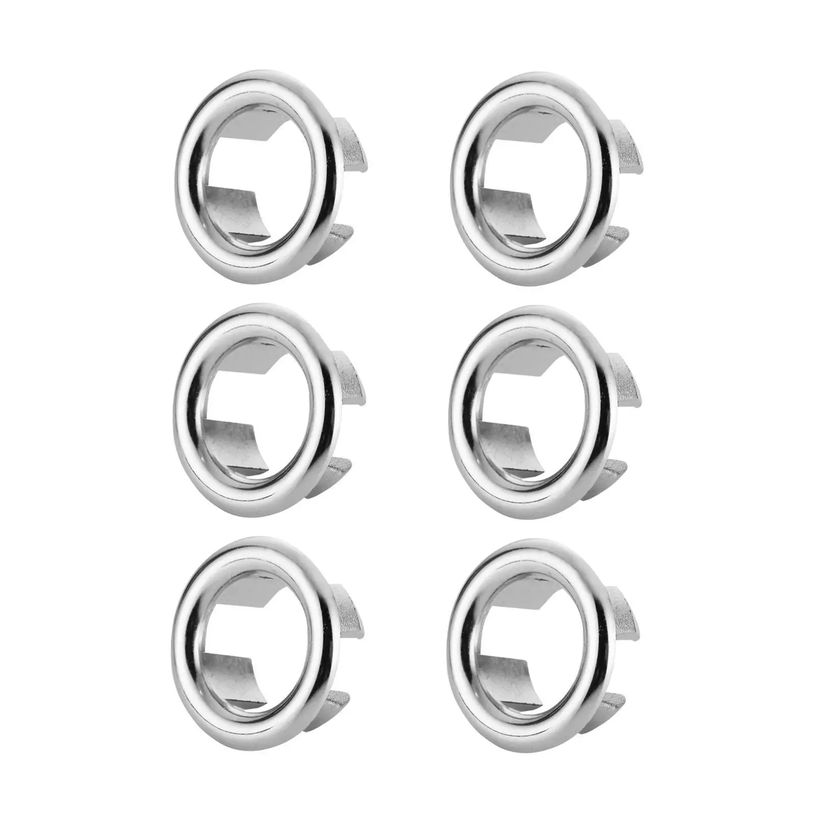 6Pcs Sink Overflow Cover Overflow Rings Basin Insert Hole Cover Vanity Sink Overflow Cap for Washroom Shopping Malls Bathtub