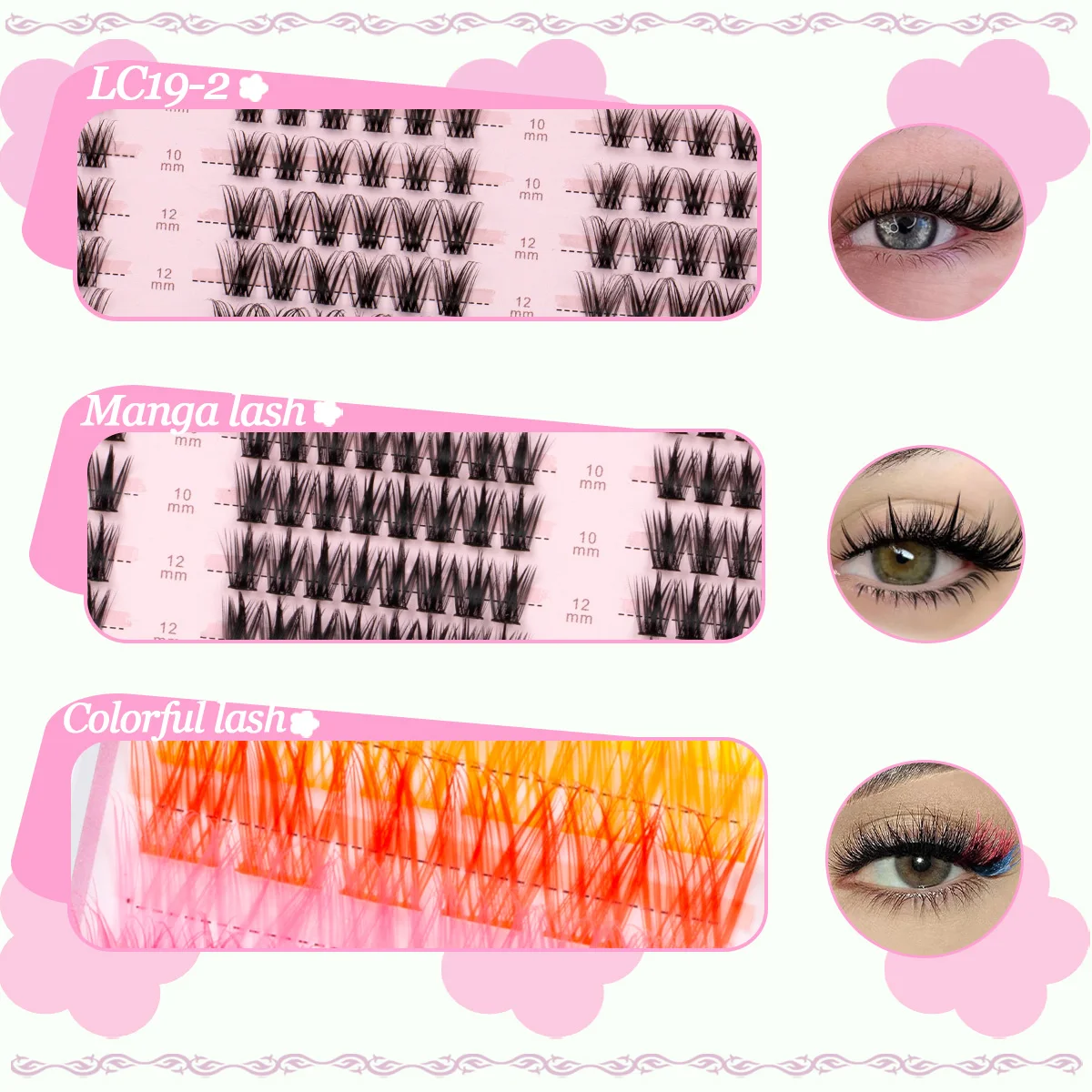 لتقوم بها بنفسك مجموعات الرموش عدة أنماط مختلطة رمش تمديد مجموعة كاملة رموش فردية مع لاش السندات وختم الملقط أداة ماكياج