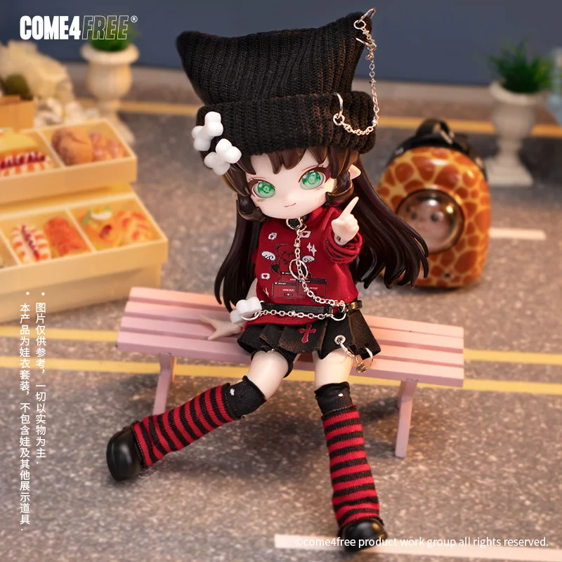 

Lost Bear Doll Clothes Daily Series OB11 BJD Collectible Figure Outfit Toy Accessories Includes Skirt And Dolls Bag