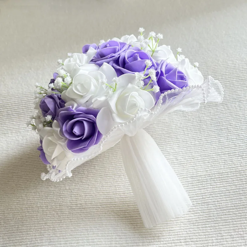 

Искусственные цветы, свадебный букет, свадебные цветы, аксессуары, букет невесты, настраиваемые розы из полиэтиленовой пены, детское дыхание