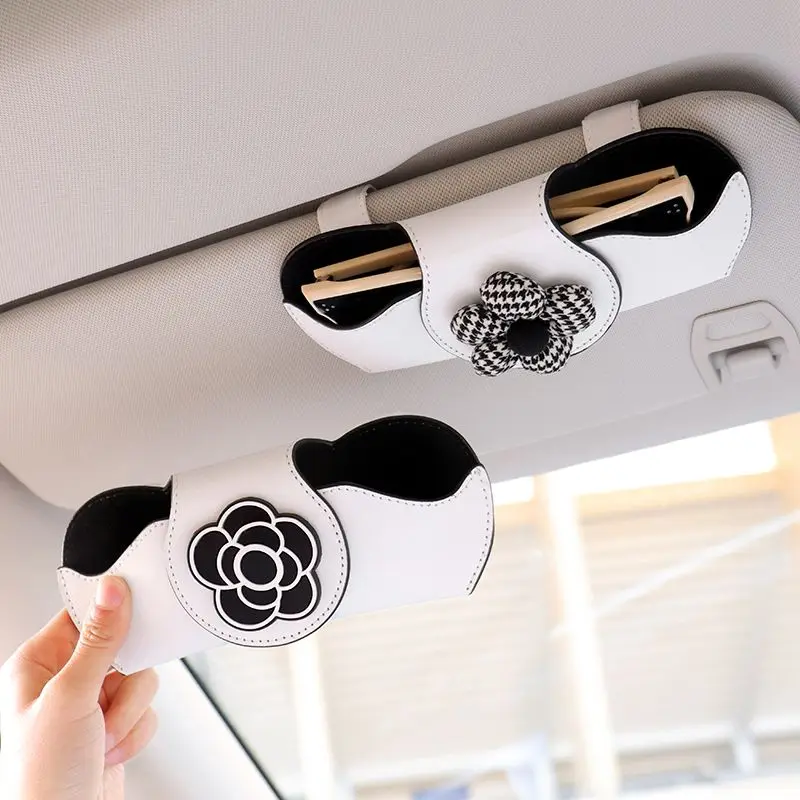 

2024 NEW Multi-functional car mounted Sunglasses clip Storage Bag Glasses Pouch