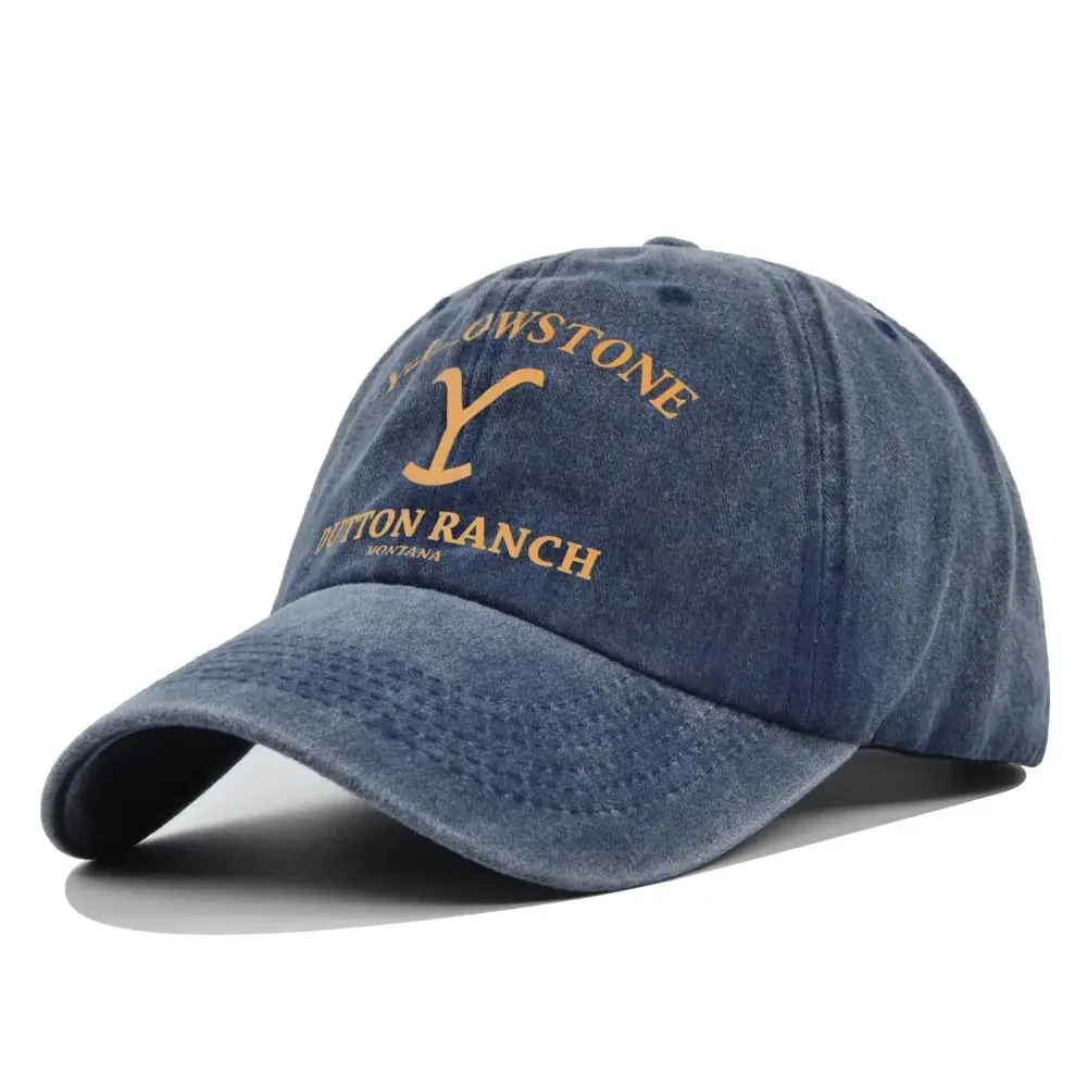 New Yellowstone Dutton Ranch Baseball Cap Washed UV Protection Snapback Hat Visors