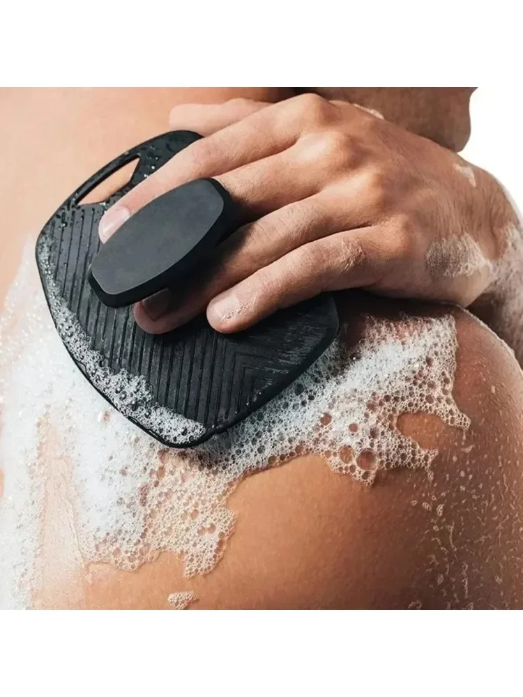 Gant de toilette exfoliant en silicone, brosse de douche manuelle, brosse nettoyante pour le dos, masseur pour la peau, accessoires de salle de bain