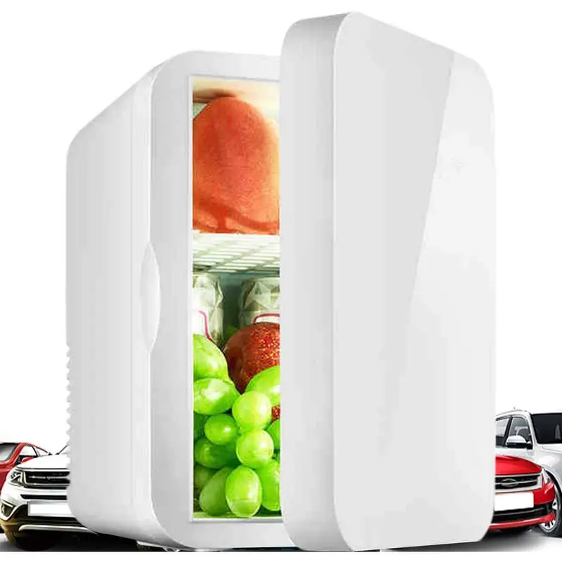 8l carro portátil mini geladeira pequena elétrica congelamento aquecimento dupla utilização geladeira doméstica cuidados com a pele armazenamento de maquiagem 12v 220v