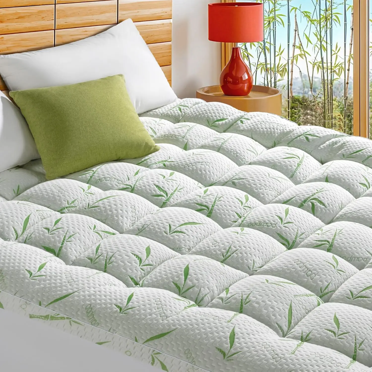 

Bambu Mattr Topper Twin Xl, охлаждающий коврик для матраса 1000 г/кв., 2 дюйма Extra Thi Pillow Top Mattr Topper для Ba Pain, мягкий коврик для матраса с