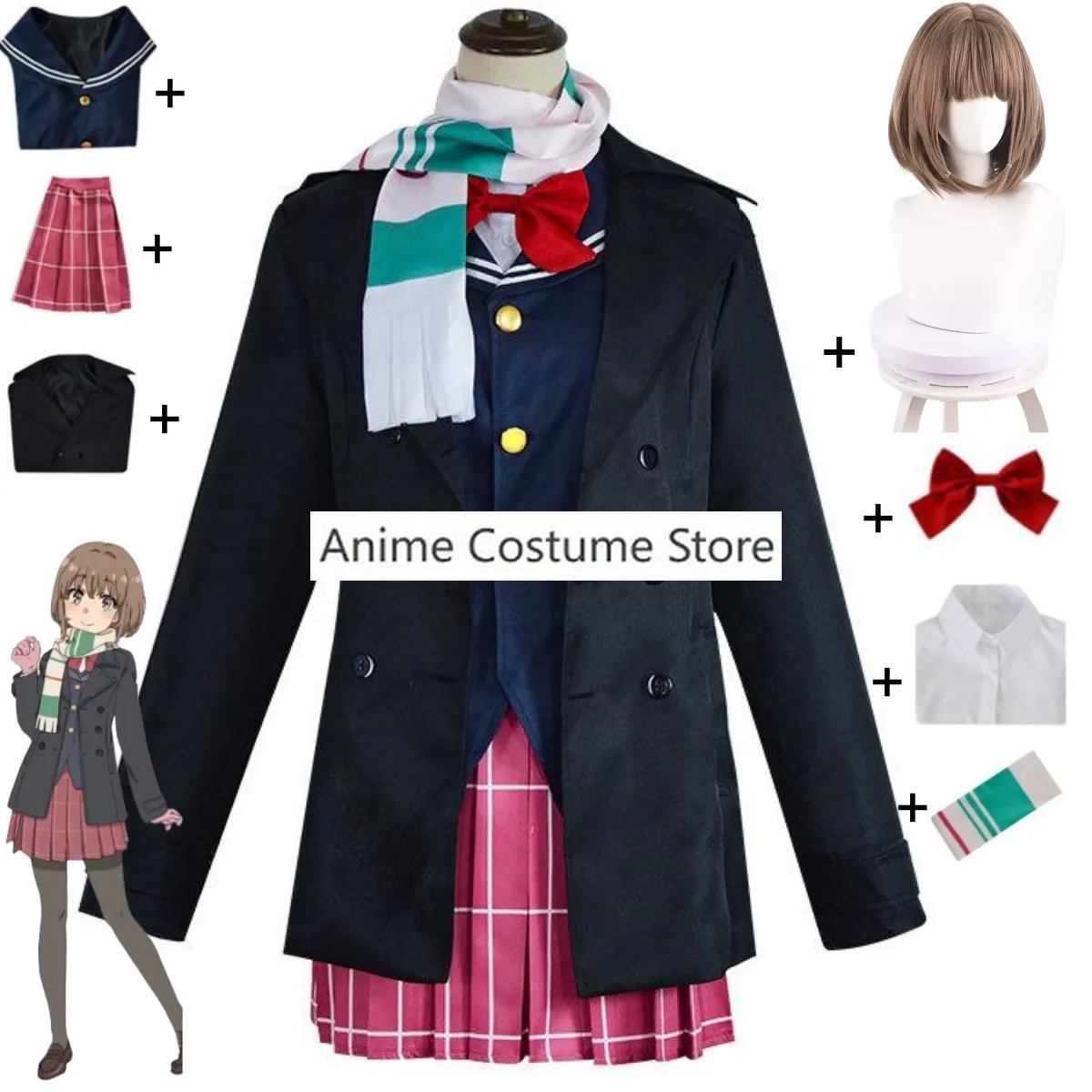 ชุดวิกชุดคอสเพลย์ผู้หญิงอะนิเมะลูกรัก