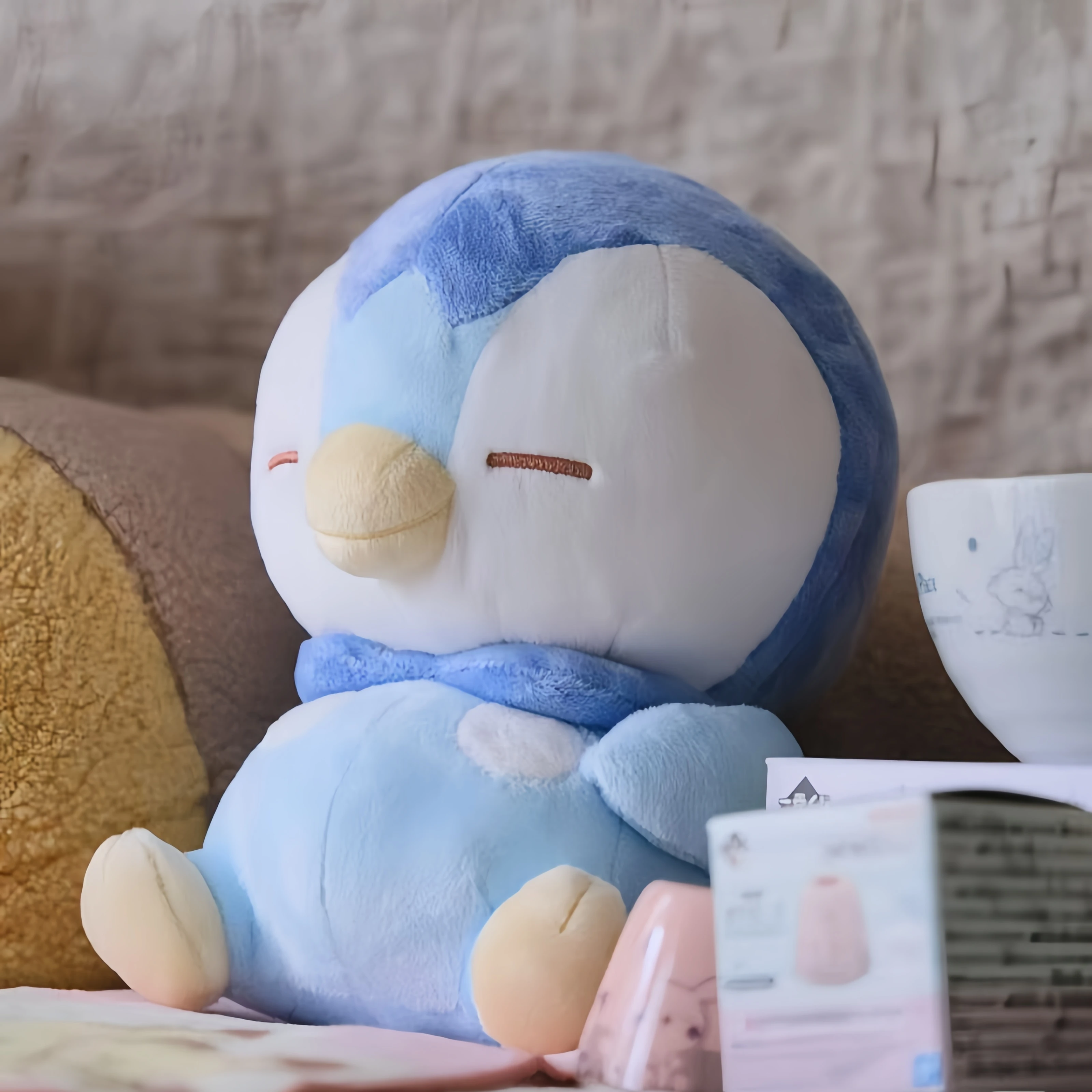

Sleeping Piplup Pillow Pokemon Soft Plush Toy Cute Anime Figure Fat Penguin Piplup Stuffed Animals Piplup Plushies Toys Gift