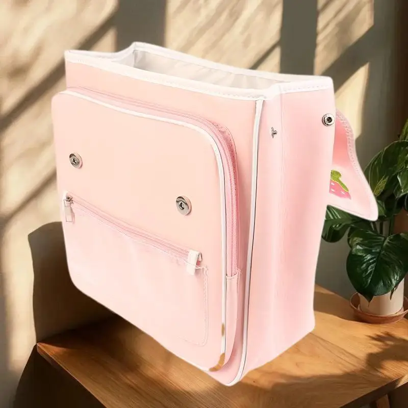 لطيف الكرتون الوردي سعة كبيرة على ظهره جميل تنوعا الفراولة حقيبة مدرسية عارضة التنقل على ظهره هدايا الطلاب