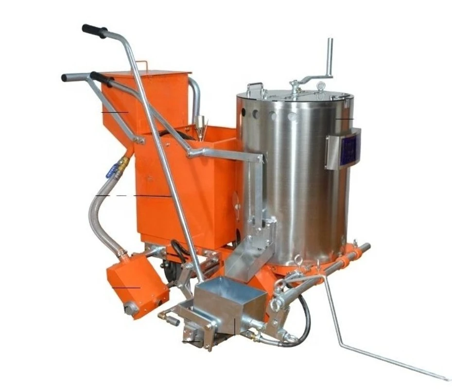 Manual Hand-pushed Screed 50-500mm Thermoplastic Applicator Hot Melt Lining Road Lane Marking Machine for City Roads