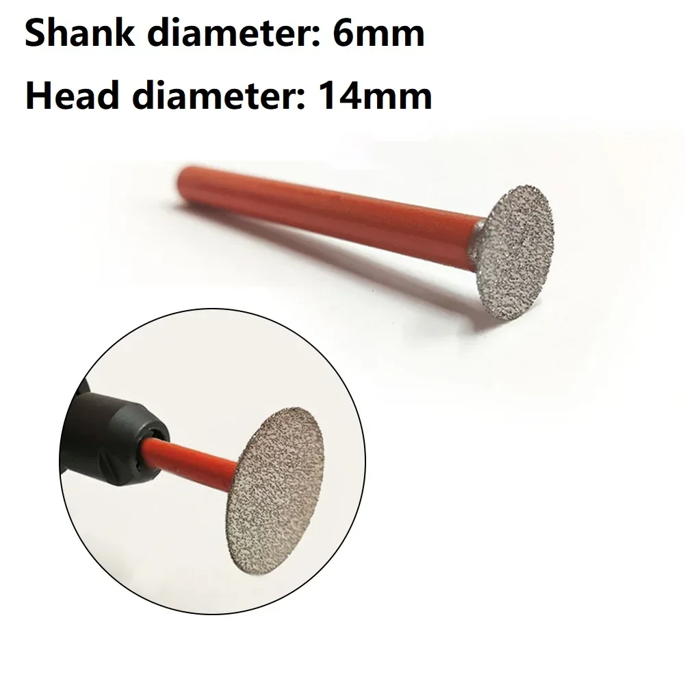 다이아몬드 그라인딩 버 니들 포인트 조각 연마 유리, 옥 스톤 드릴 비트, 회전 도구 세트, 6mm 생크