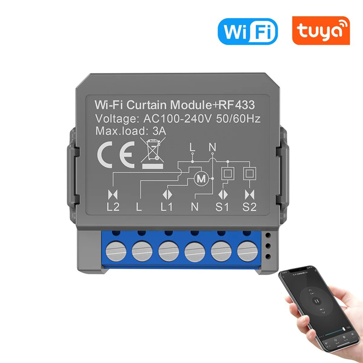متر تويا الذكية واي فاي الستار التبديل الستائر التبديل RF433 الحياة الذكية التحكم عن بعد أتمتة المنزل