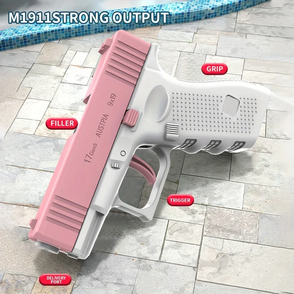 Summer Water Gun non Electric Pistol High-pressure Full Automatic Shooting Kid Children Boys Girls Adult Water Beach Toys Gun