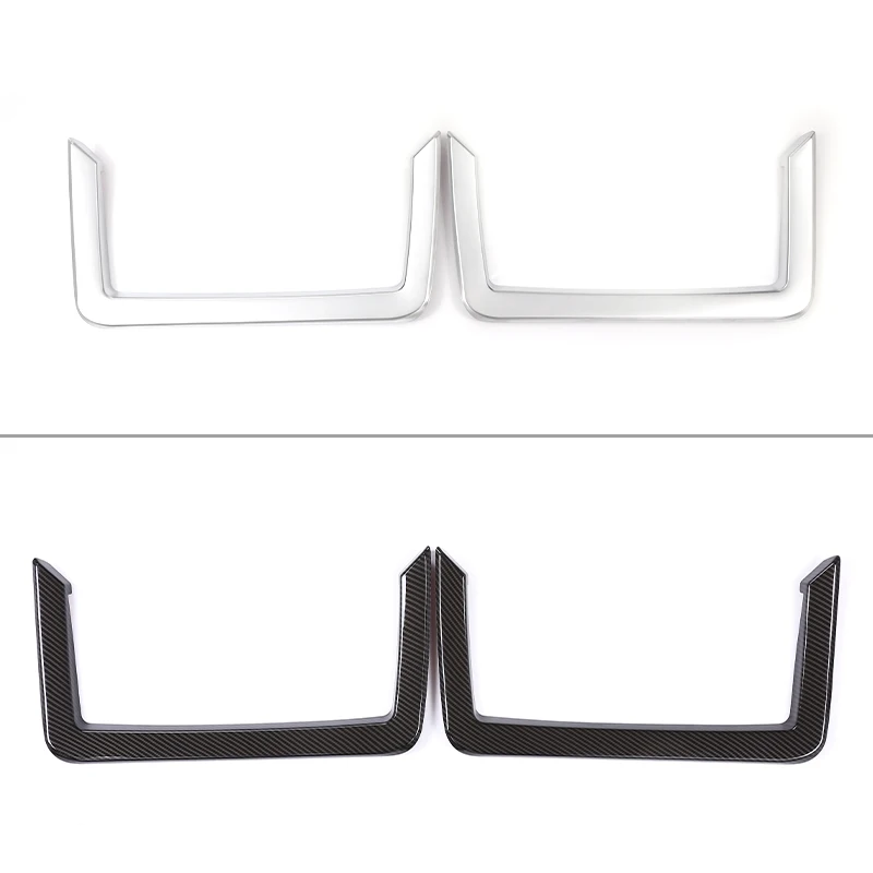 ABS ألياف الكربون ل ألفا روميو جوليا 2017 2018 2019 2020 لون مقعد السيارة الخلفي صافي الإطار تقليم اكسسوارات السيارات الداخلية #2