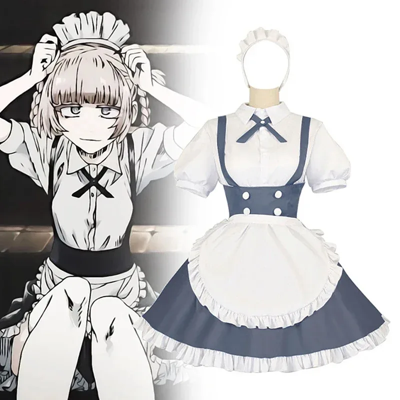 didi 211Anime All Night Song Nanakusa Nazuna Cameriera Vestito Cosplay Top Gonna Grembiule Donna Costume da festa