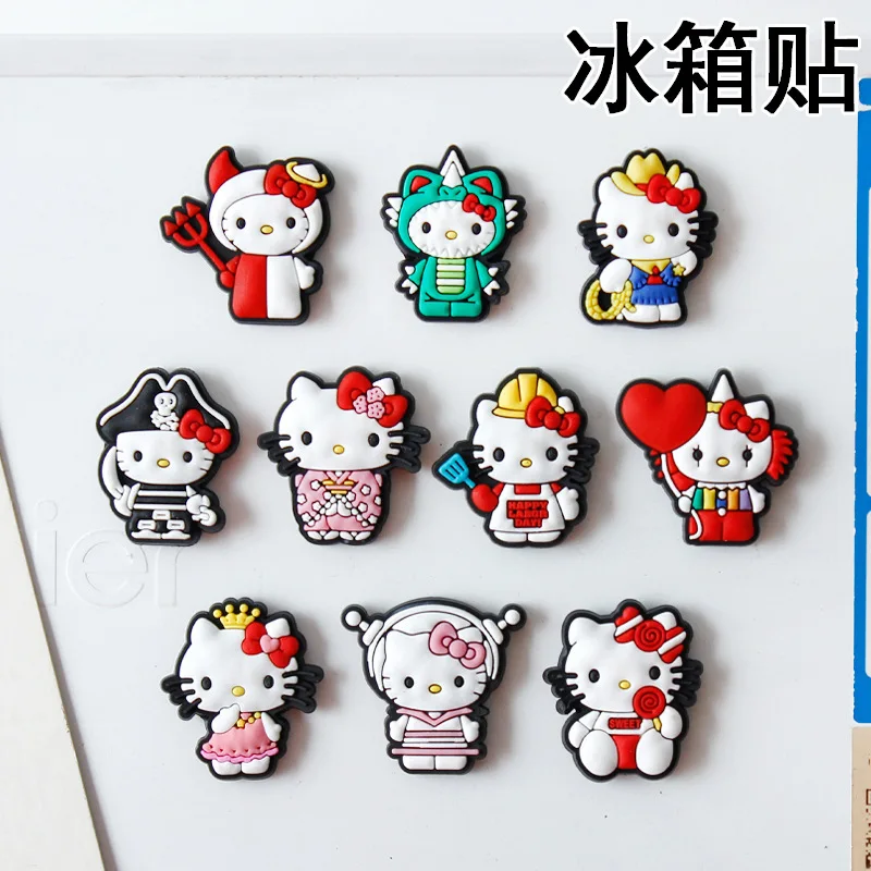 Hello Kitty Drawing Board Silicone Decore Mini Refrigerator Home Decoration Sticker Magnets Fridge Souvenir Whiteboard Magnet