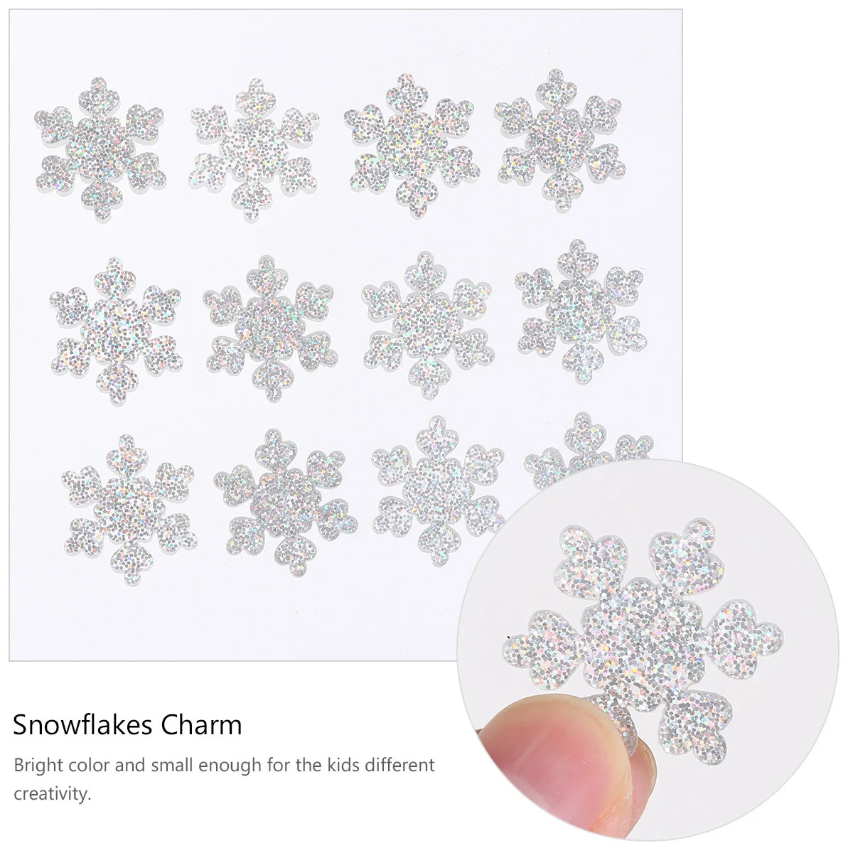 50 Uds. De funda de teléfono, Material DIY, accesorios de copos de nieve de Navidad, decoraciones de resina para álbum de recortes, lazos para el pelo, proyectos artesanales pequeños