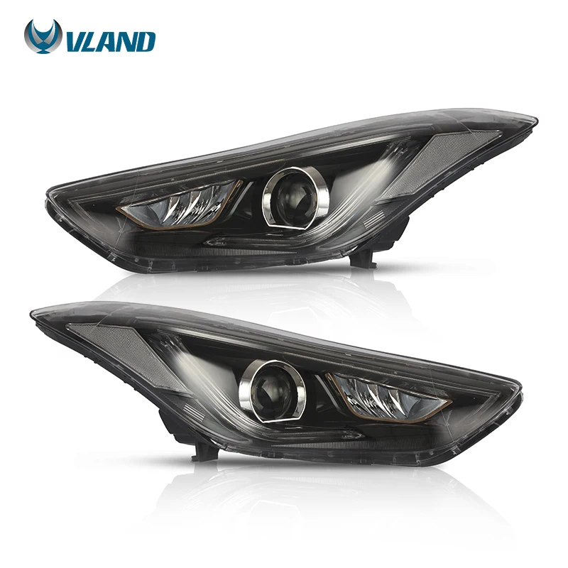 VLAND Factory LED Car Headlights 2012-2015 Fifth Generation Avante Facelift Head Lamp Auto Lamps for Elantra Head Lights