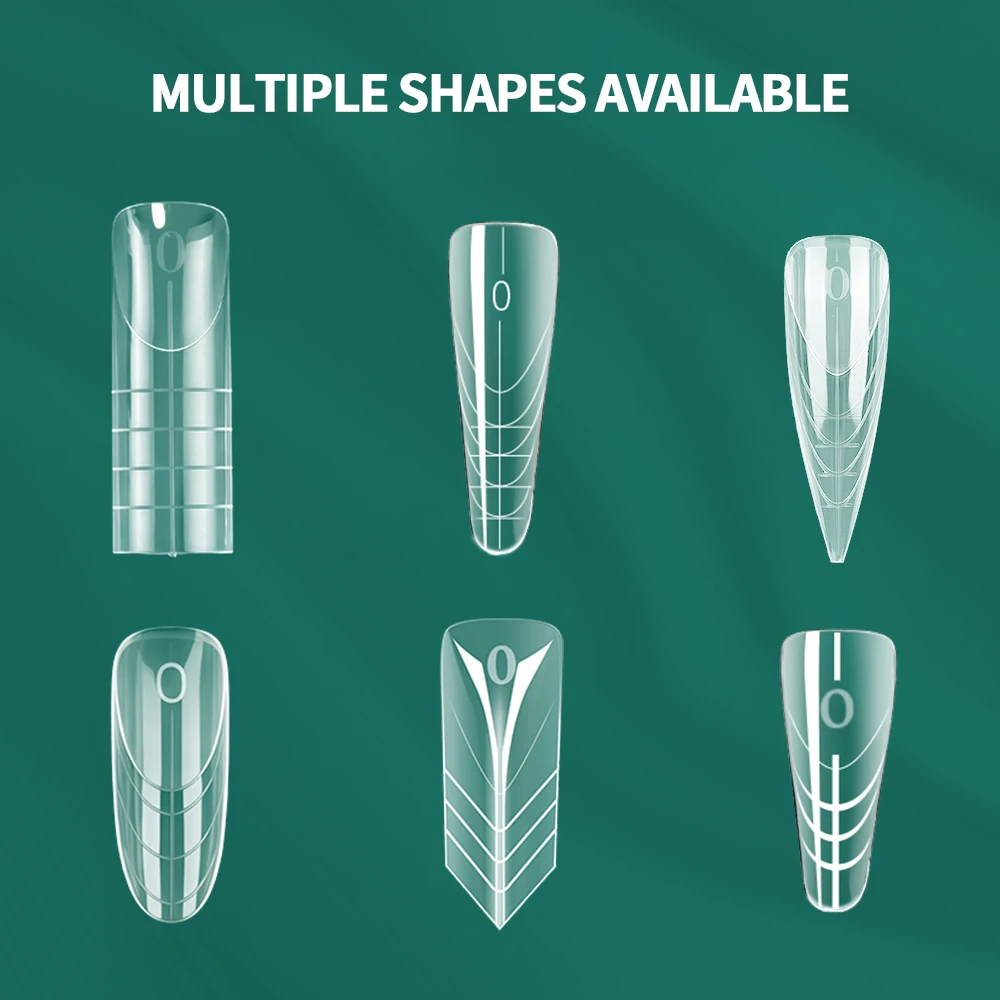 Nailpop 6in1 French Nail Dual Form 360pcs 6 Shapes Reusable Gel Nail Extension Molds Manicure Tool  DIY Nail Art Salon Creation