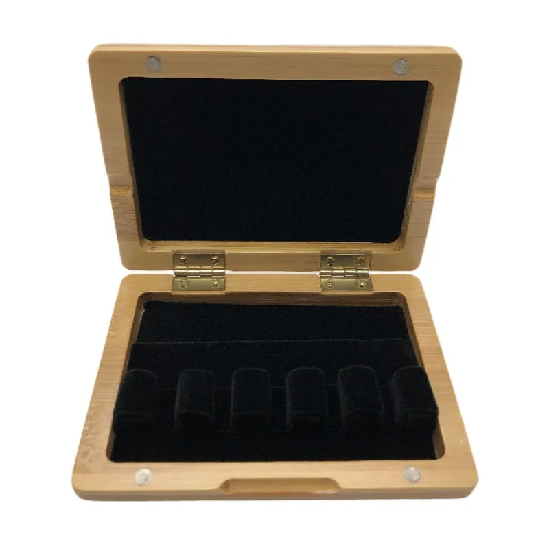 Bassoon big tube bamboo solid wood reed box wooden reed storage clip portable luggage three pieces five pieces ten pieces