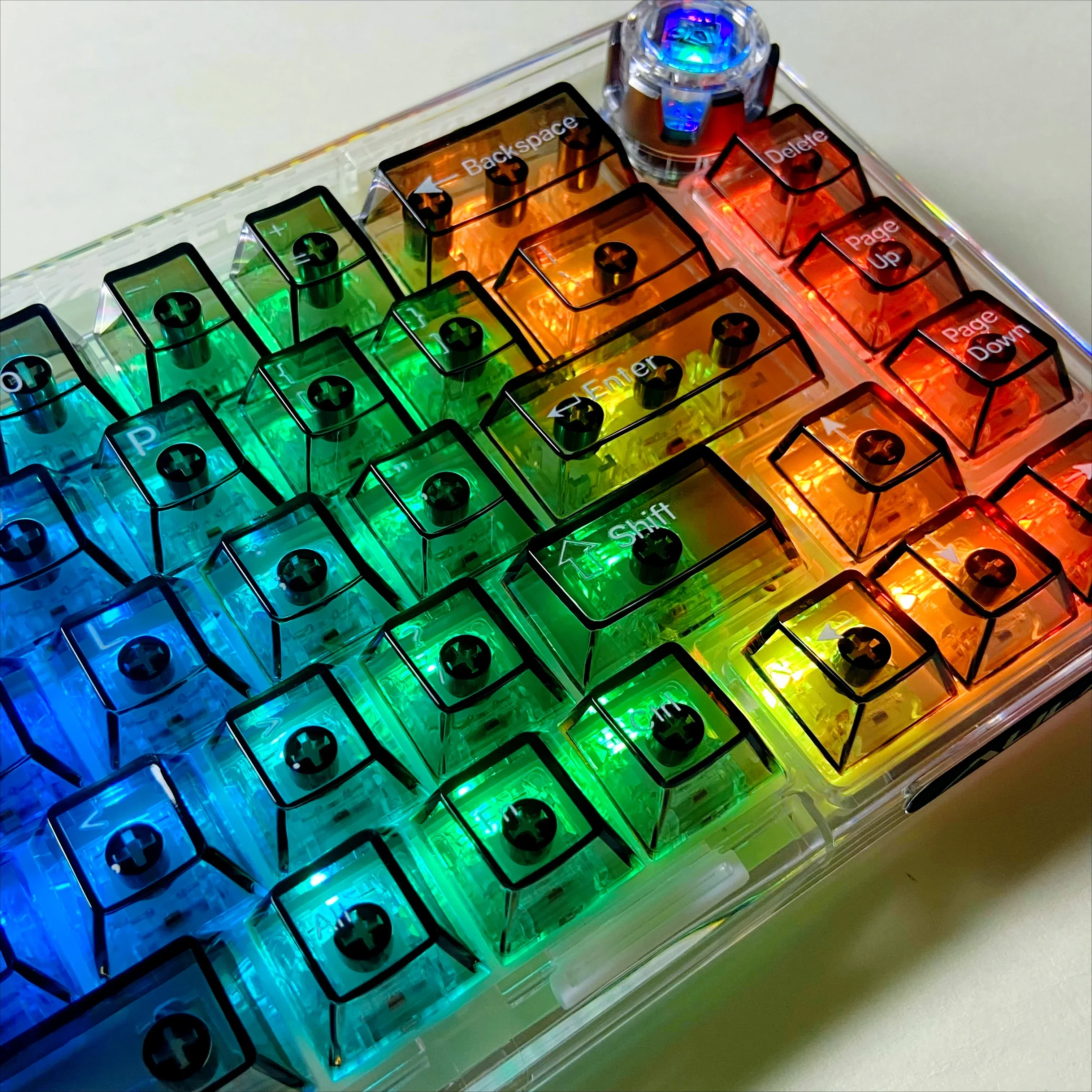 Schwarz-weiße, vollständig transparente Tastenkappen, PC-Kirschprofil-Tastenkappen für benutzerdefinierte mechanische Gaming-Tastatur, 60 70 80 90 108-Layout
