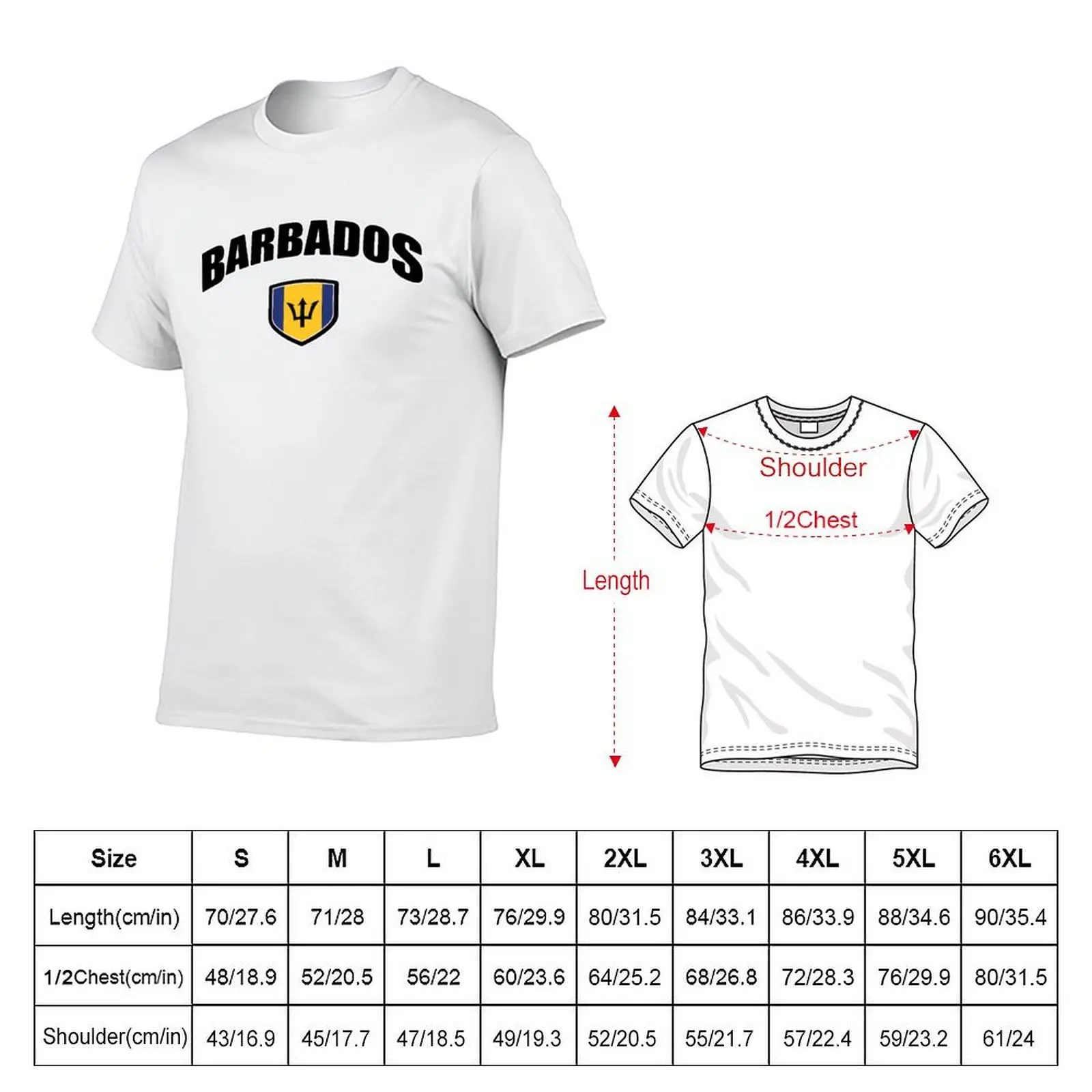 Barbados Sport With Patriotic Flag Shield T-Shirt man t shirts graphic funny t shirts dark humor T-Shirt