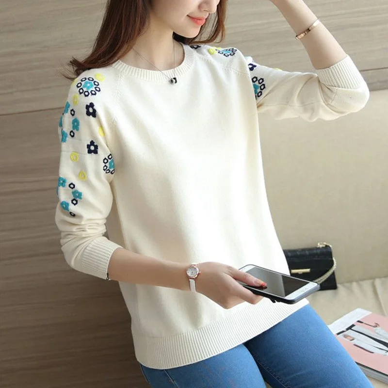 2023 Autumn Winter Thin Knitting Pullovers Femme Solid Color Long Sleeve Sweaters Interior Lapping O-neck Women\'s Clothing New