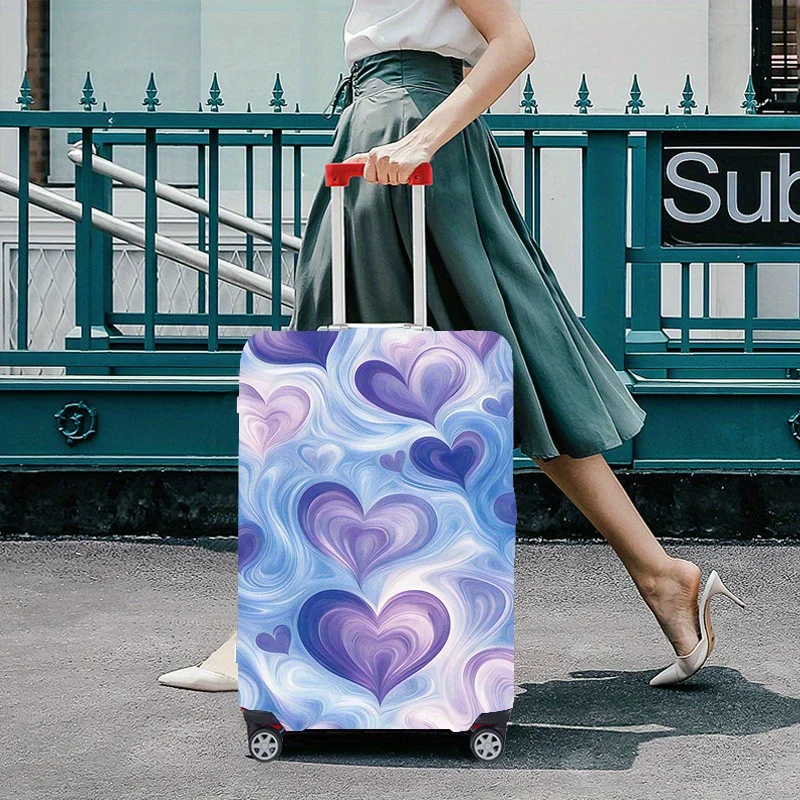 

washable travel essential luggage protective cover, digital printing process product, suitable for push boxes, unisex