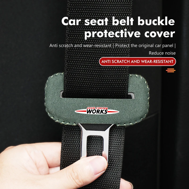 Car Seat Belt Buckle Clip Protector Case Anti-Scratch Cover For MINI Cooper S R50 R52 R53 R55 R56 F54 F55 F56 F60